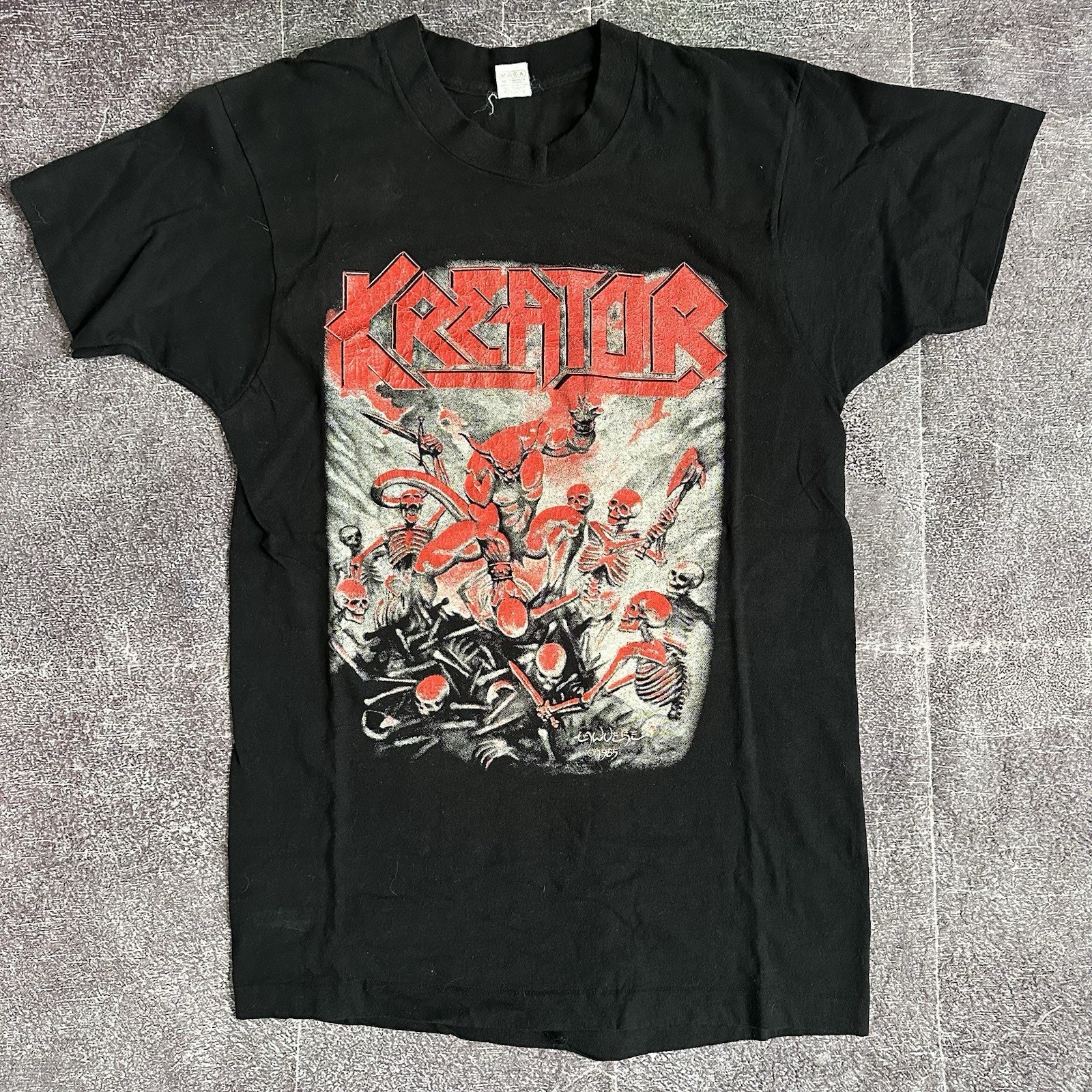 Men's Vintage 90's Screen Stars Kreator Endless Pain Metal Band T Shirt Tee Sz L
